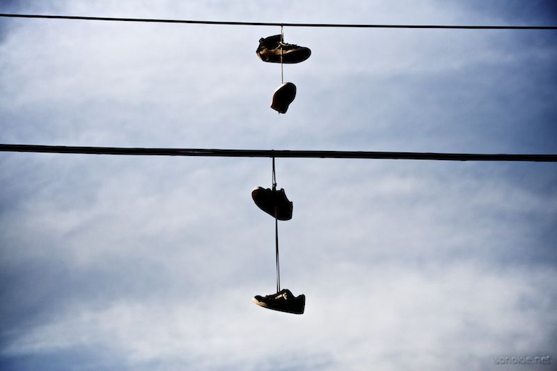 hanging shoes